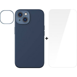 Baseus Case + Screen Protector Liquid Gel MagSafe Apple iPhone 14 /blue/