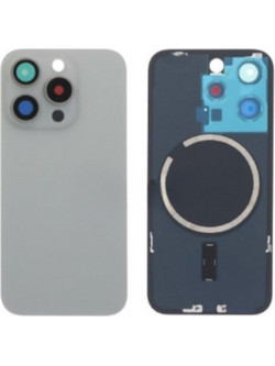 Καπάκι Πίσω Όψης με Μαγνήτη Magsafe για iPhone 15 Pro - White Titanium