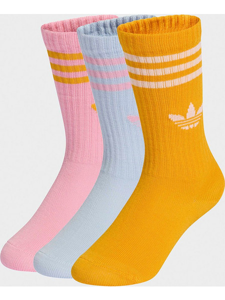 adidas Originals 3 Stripes Crew 6-Pack Παιδικές Κάλτσες KR1529 TECOGO/LTPINK/CRSK