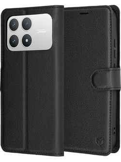 Techsuit Leather Folio Θήκη Βιβλίο Black (Xiaomi Poco F8 Pro)