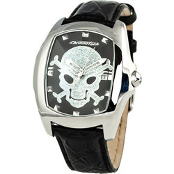 Chronotech Ανδρικό Ρολόι με Μαύρο Δερμάτινο Λουράκι CT7896M-102