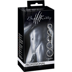 You2Toys Steel Cock Rings 5pcs Σετ Δαχτυλίδια Πέους & Όρχεων Μεταλλικό Ασημί 5τμχ
