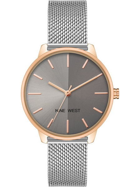 Nine West Γυναικείο Ρολόι με Ασημί Μεταλλικό Μπρασελέ NW/2669GYRT