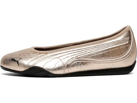 PUMA CATCH BALLERINA METALIC WHISPER 405843 02 GOLD/BLACK