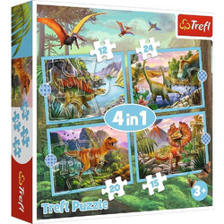 Παιδικό Puzzle Trefl Δεινόσαυροι 12 + 15 + 20 + 24 Κομμάτια