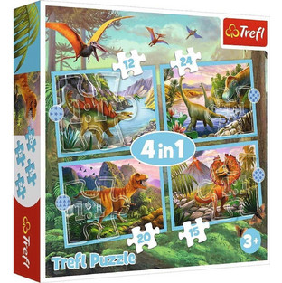 Παιδικό Puzzle Trefl Δεινόσαυροι 12 + 15 + 20 + 24 Κομμάτια