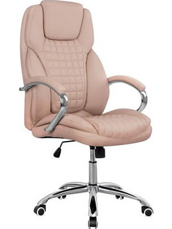 FreeBox Καρέκλα Γραφείου Διευθυντική με Προσκέφαλο Στήριξη Μέσης και Ανάκλιση Μπεζ FB91097.07