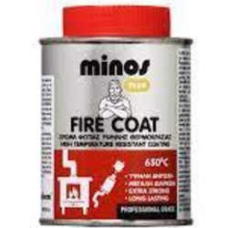 Minos Tech Fire Coat 650C Χρώμα Θερμοκρασίας Μαύρο 0.75lt