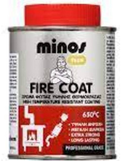 Minos Tech Fire Coat 650C Χρώμα Θερμοκρασίας Μαύρο 0.75lt