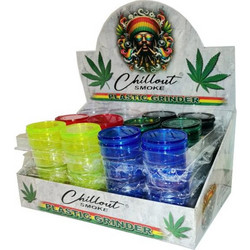 Τρίφτης καπνού CHILLOUT SMOKE PLASTIC GRINDER 42mm 661-2006 (3 parts) κουτί των 48 τεμ