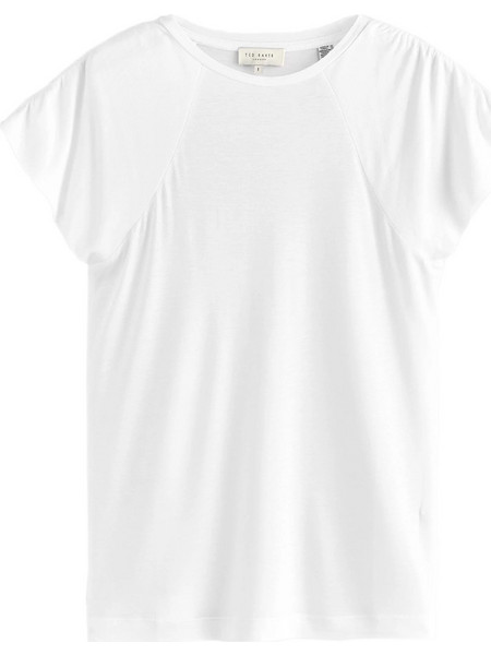 T-Shirt Elmie Gather Shoulder Detail 281485 white