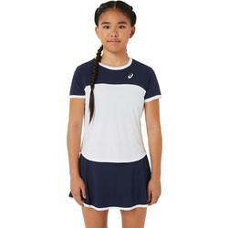 ASICS Παιδικό T-Shirt Κοντομάνικο Λευκό Navy Μπλε 2044A039-102