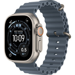 Apple Watch Ultra 3 Cellular 49mm Titanium Natural Ocean Band Anchor Blue