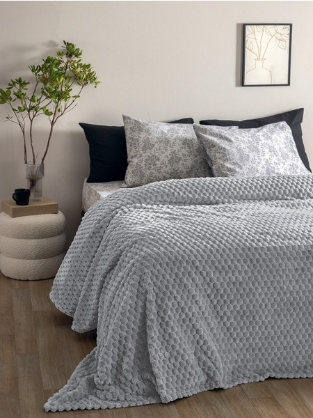 Palamaiki Κουβέρτα Fleece 220x240 ASTER GREY Γκρι