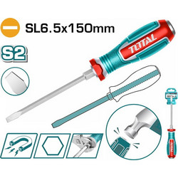 Κατσαβίδι Μαγνητικό Χτυπητό ΙΣΙΟ TOTAL SL6.5 X 150mm Επαγγελματικό (TGTSL6150 )