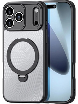 Dux Ducis Aimo Series MagSafe Σκληρή Θήκη με Στήριξη για iPhone 17 Pro Max Μαύρο-Διάφανο