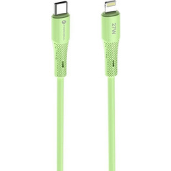 Καλώδιο Σύνδεσης Forcell Type C to Lightning PD 3A 27W 1m Silicone Green