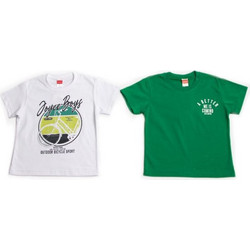Joyce Σετ Παιδικές Μπλούζες 2312501 White/Green