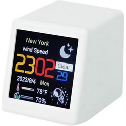 GeekMagic Smalltv-Ultra Smart gift Desktop Bed Clock WiFi Weather Forecast Station for Desktop photo Album with Gif Animation