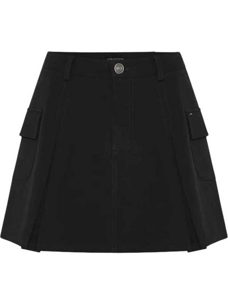 Funky Buddha Μίνι Φούστα Υφασμάτινη Ψηλόμεση Cargo Μαύρη FBL012-113-14