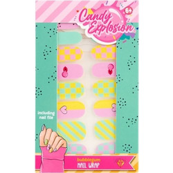 CREATE IT! ΑΥΤΟΚΟΛΛΗΤΑ ΝΥΧΙΑ NAIL WRAP CANDY EXPLOSION ΜΕ ΛΙΜΑ BUBBLEGUM