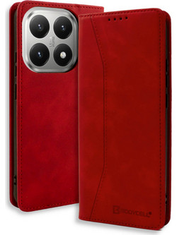 Bodycell Book Case Δερματίνη Θήκη Πορτοφόλι Red (Xiaomi 15T)