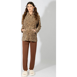 Harmony Γυναικεία Ρόμπα Χειμωνιάτικη Fleece Καφέ 409709