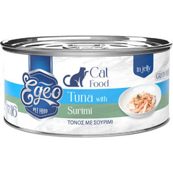 Egeo Pet Food Adult Grain Free with Tuna & Surimi in Jelly 85gr