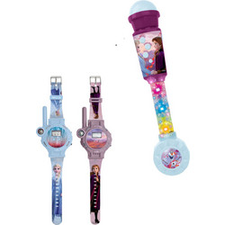 Σετ Frozen Lexibook Ρολόγια Walkie Talkies με Φακό & Πυξίδα + Μικρόφωνο με Φωτισμό και Ηχείο - ΓΑΛΑΖΙΟ