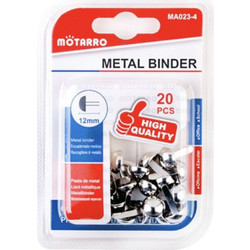 Βίδες Μεταλλικές Aσημί 12mm 20τμχ Motarro MA023-4