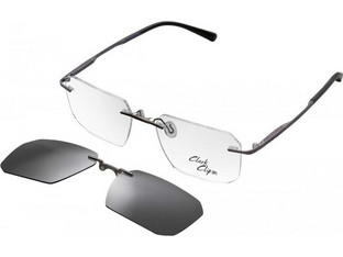 Clark K1121 C10 Σκελετός Γυαλιών Οράσεως με Clip-On Τιτάνιο Γκρι