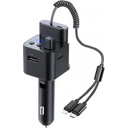 Φορτιστής Power Bank MP3 player αυτοκινήτου Bluetooth - μαύρο