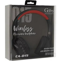 GJBY CA-015 Ασύρματα Bluetooth Ακουστικά On Ear Κόκκινα
