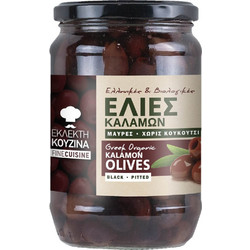 Ελιές Καλαμών χωρίς Κουκούτσι Βιολογικές Εκλεκτή Κουζίνα 670g (Στραγγ. 400g) - 221030301 Ελλάδα Vegan Βιολογικό προϊόν Χορτοφαγικό