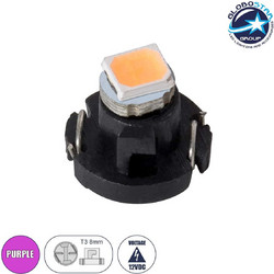 Globostar T3 LED 1 SMD Φούξια-Ροζ 12V 0.2W 1τμχ