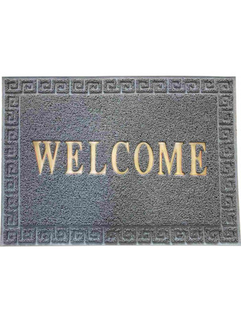 Πατάκι Εισόδου Welcome Μαιάνδρος Τύπου Αράχνη 10mm Γκρι Γαρύφαλλο 50x70