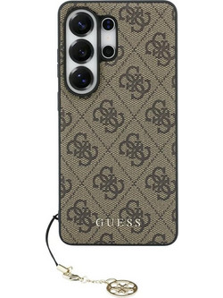Guess Classic Logo Charm 4G Θήκη Brown (Samsung Galaxy S26 Ultra)