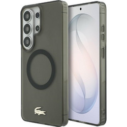 LACOSTE Case Shockproof Frosted Gold Logo Magsafe For Samsung Galaxy S26 Ultra Black - (LCHMS26LUFWAK)