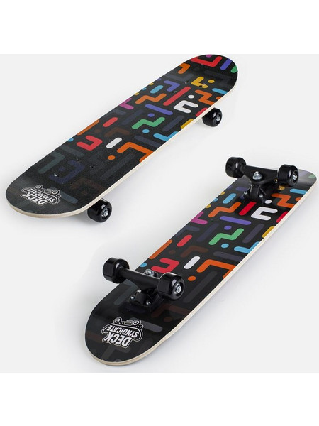 Skateboard Μαύρο Σχέδιο Λαβύρινθος 71x19.5cm