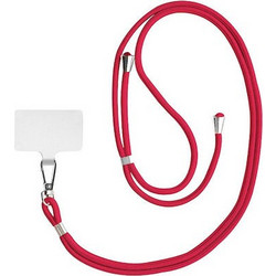 Κορδόνι Λαμού για κινητά Universal Neck Strap Cord for Mobile Phones Red (oem)