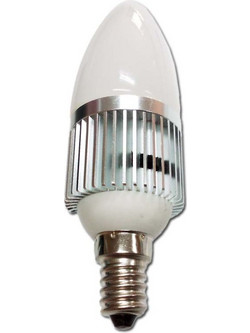 Spacelights E14 3W LCANDE143W LED ΛΑΜΠΑ ΤΥΠΟΥ ΚΕΡΑΚΙ 3x1W DIMMABLE ΖΕΣΤΟ ΛΕΥΚΟ - SPACE