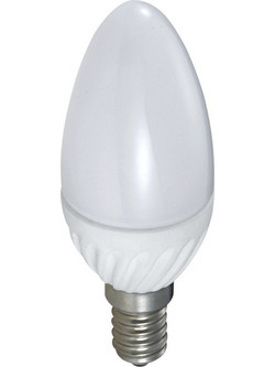 Spacelights E14 2W LCANDE142W LED ΛΑΜΠΑ ΤΥΠΟΥ ΚΕΡΑΚΙ CERAMIC ΖΕΣΤΟ ΛΕΥΚΟ - SPACE