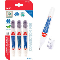 MP σετ διορθωτικό στυλό PA138-3C, 1-2mm, 4ml, 3τμχ