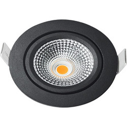 Χωνευτό Φωτιστικό Σποτ Στρογγυλό 123LED Dimmable 2700-4000K 5W IP65 75mm Black