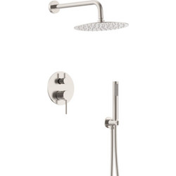 Εντοιχιζόμενο Σετ Ντουζ Πλήρες 2 Εξόδων REA Brushed Nickel PVD 2045004263