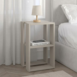 Κομοδίνο - Τραπεζάκι βοηθητικό Lonie Megapap χρώμα sandstone 34x30x55εκ