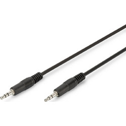 Digitus Καλώδιο Ήχου 3.5mm male - 3.5mm male Μαύρο 1.5m με Επίχρυσους Ακροδέκτες AK-510100-015-S