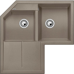 Blanco Metra 9 E Ένθετος Νεροχύτης Γωνιακός Γρανίτη Tartufo 83x83cm