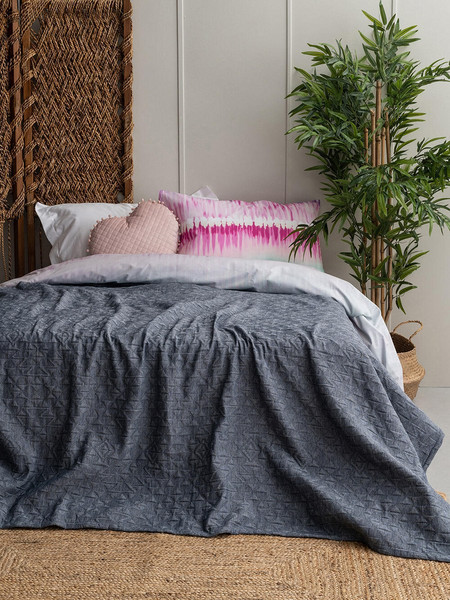 Palamaiki Κουβέρτα 230x260 INEZ DENIM Μπλε