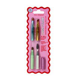 Yes Studio Cosmetic Brush Set of 4, Stack & Glow